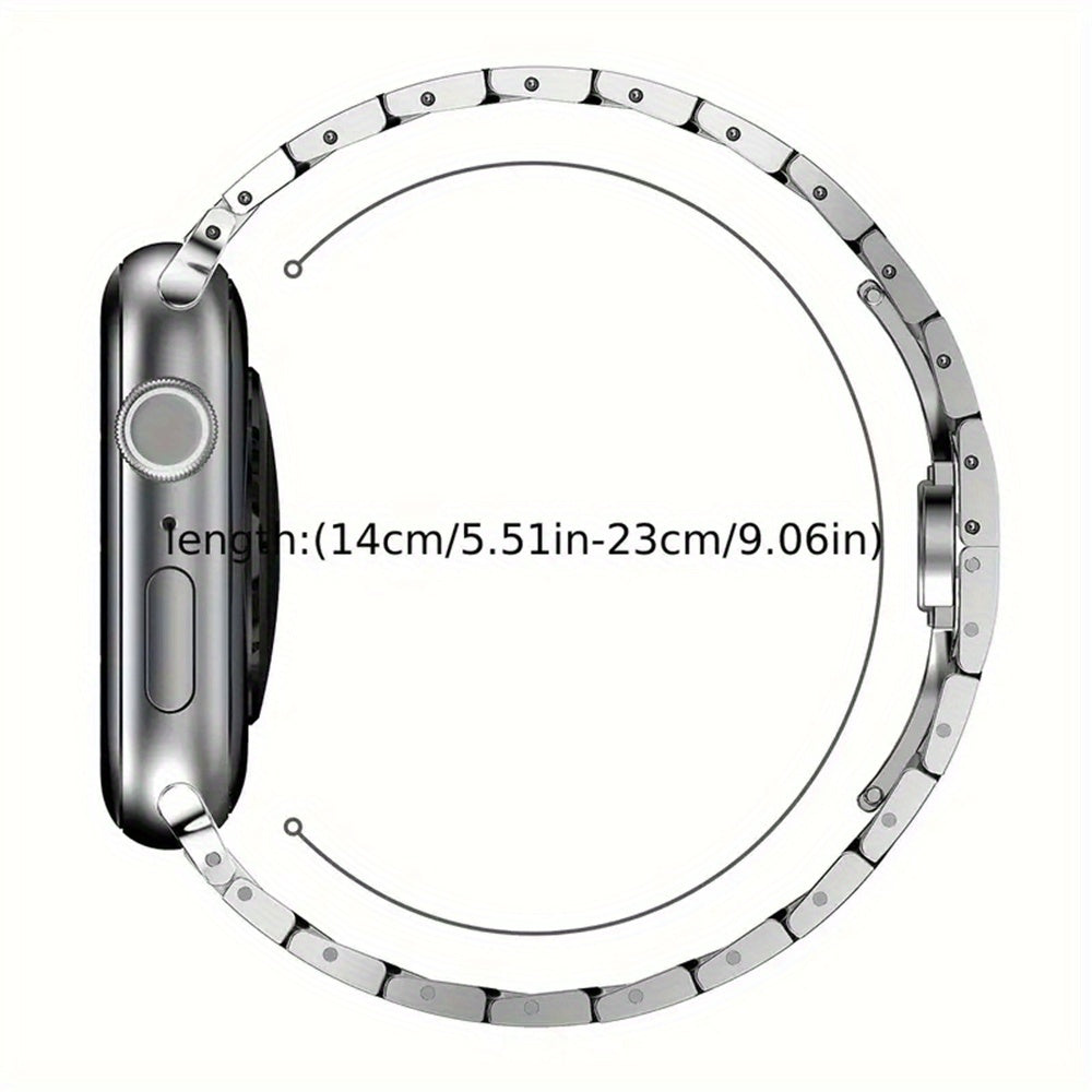 Men's Stainless Steel Metal Watch Strap for 38mm to 49mm Smartwatches Wide Body Compatible with Series 1-10 and Ultra 2