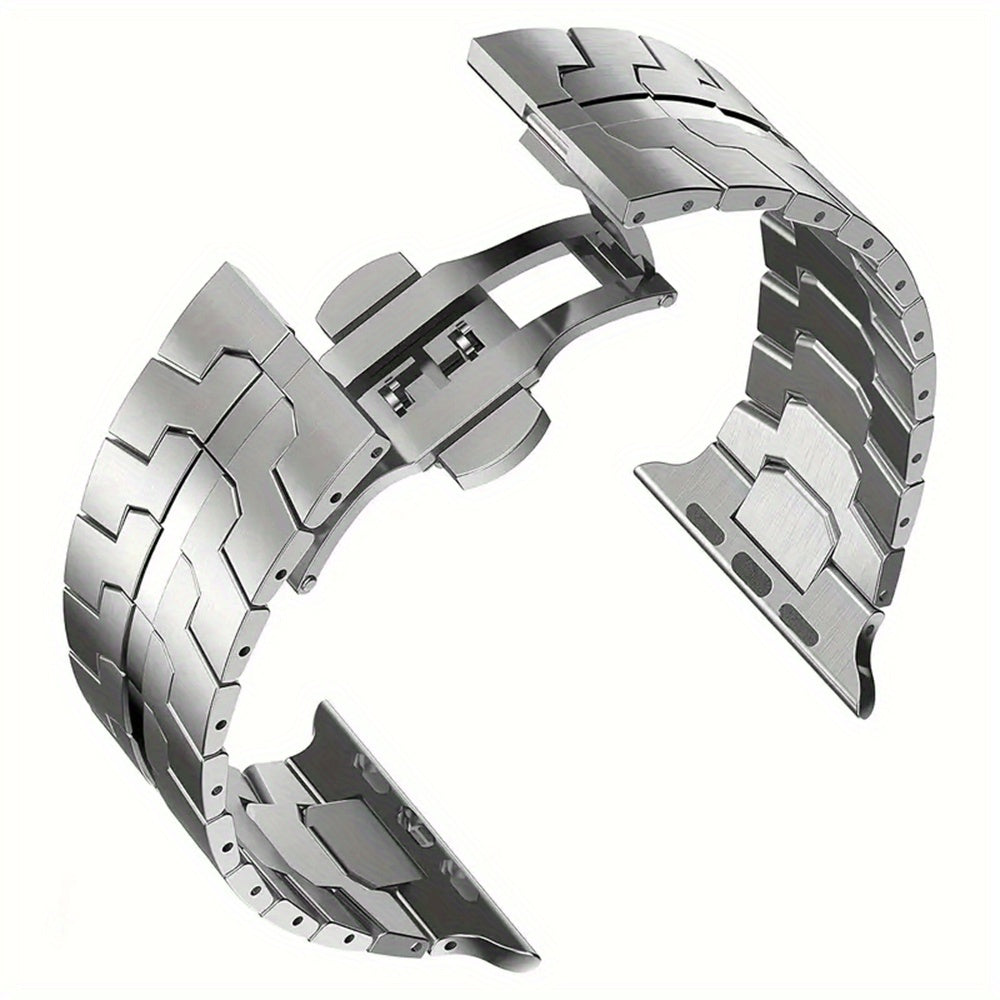Men's Stainless Steel Metal Watch Strap for 38mm to 49mm Smartwatches Wide Body Compatible with Series 1-10 and Ultra 2
