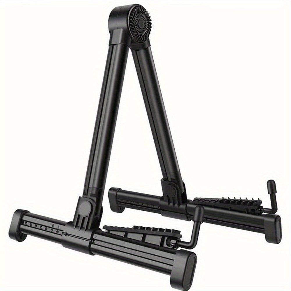 Soporte de instrumento plegable de ABS para guitarras, bajos, ukeleles y violines negro