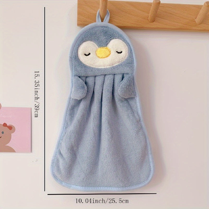 3-Pack Cartoon Animal Shaped Hand Towels Soft Coral Fleece 1000gsm Fade Resistant