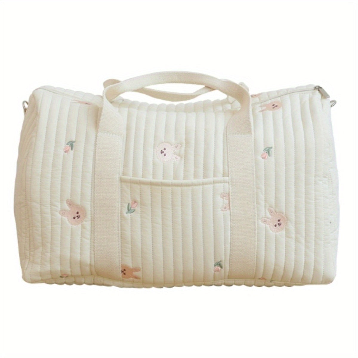 Usulda sayohat qiling, bu 1-dona katta sig'imli duffel sumkasi bilan, u tikilgan dizaynga ega. Ushbu yengil va buklanadigan sumka qulaylik va komfort uchun yelka yoki kesma sumka sifatida taqilishi mumkin.