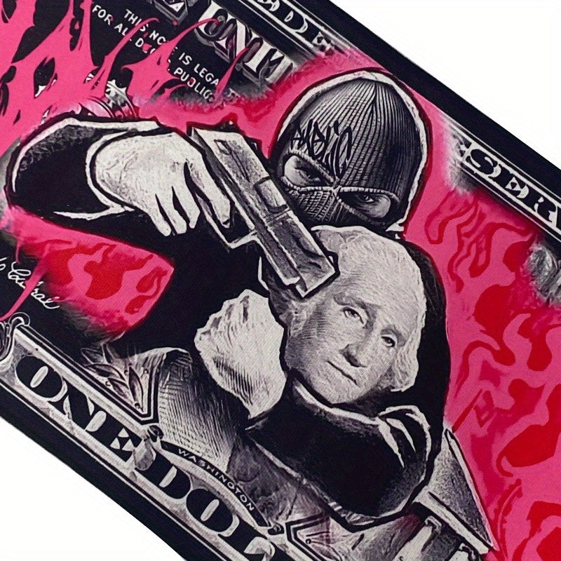 Polyester Area Rug with Dollar Design Non-Slip Thick Velvet Runner for Living Room