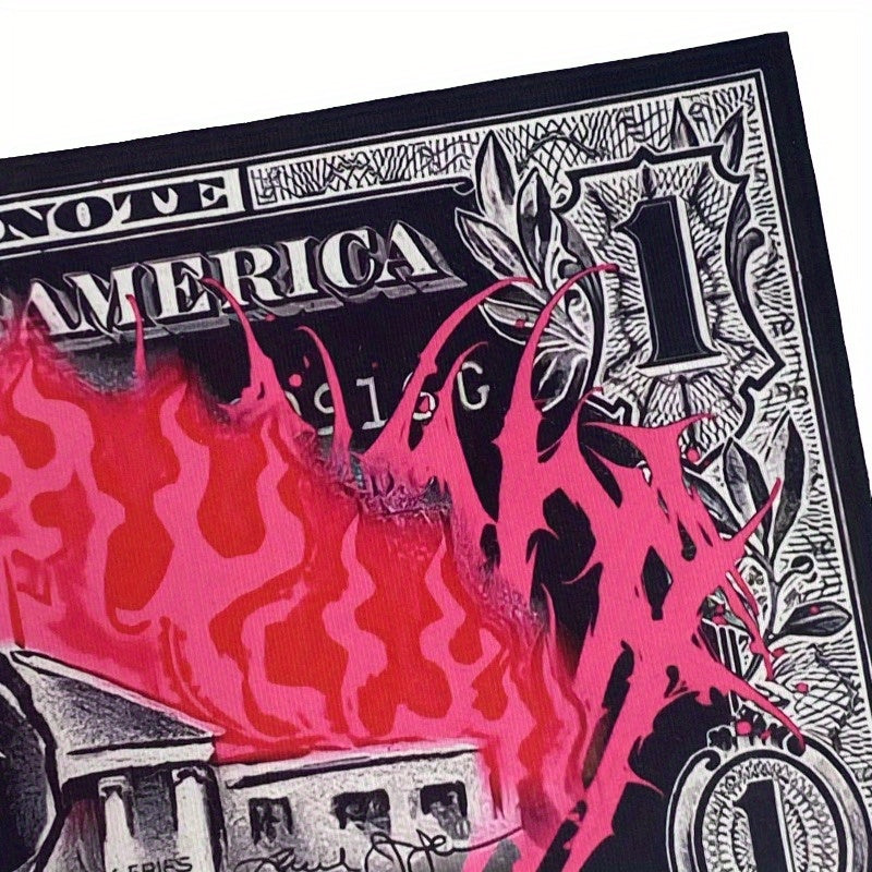 Polyester Area Rug with Dollar Design Non-Slip Thick Velvet Runner for Living Room