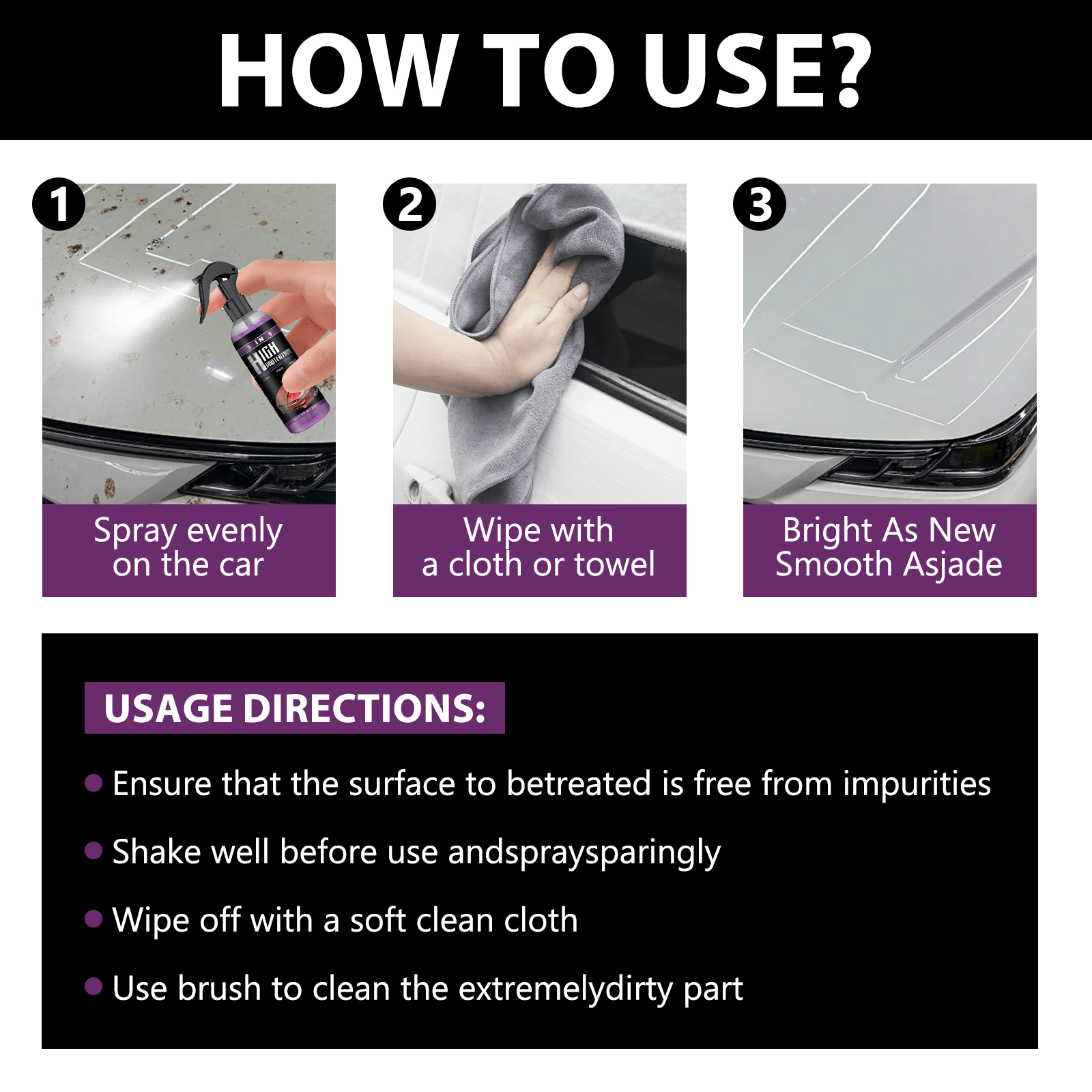 Полупорция 100 мл многофункциональный пенистый очиститель для салона автомобиля глубокая очистка