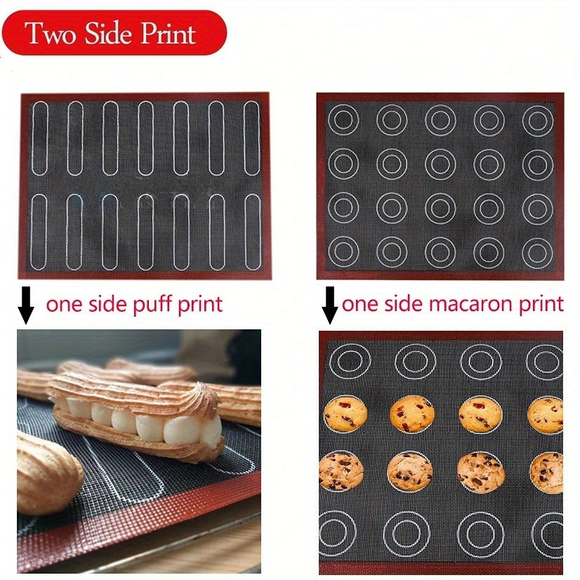 Silicone Baking Mat Non-Stick Oven Liner for Macarons Cookies Pastries