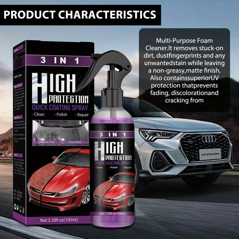 Полупорция 100 мл многофункциональный пенистый очиститель для салона автомобиля глубокая очистка