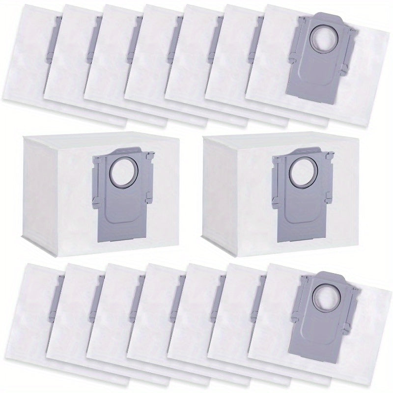 Set of 16 Large 3L Disposable Dust Bags for Robot Vacuum with Self-Cleaning Base