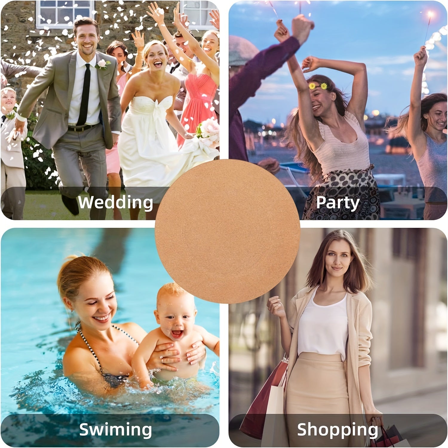 40 Reusable Self-Adhesive Breast Covers Soft Rayon Solid Color for Everyday Wear