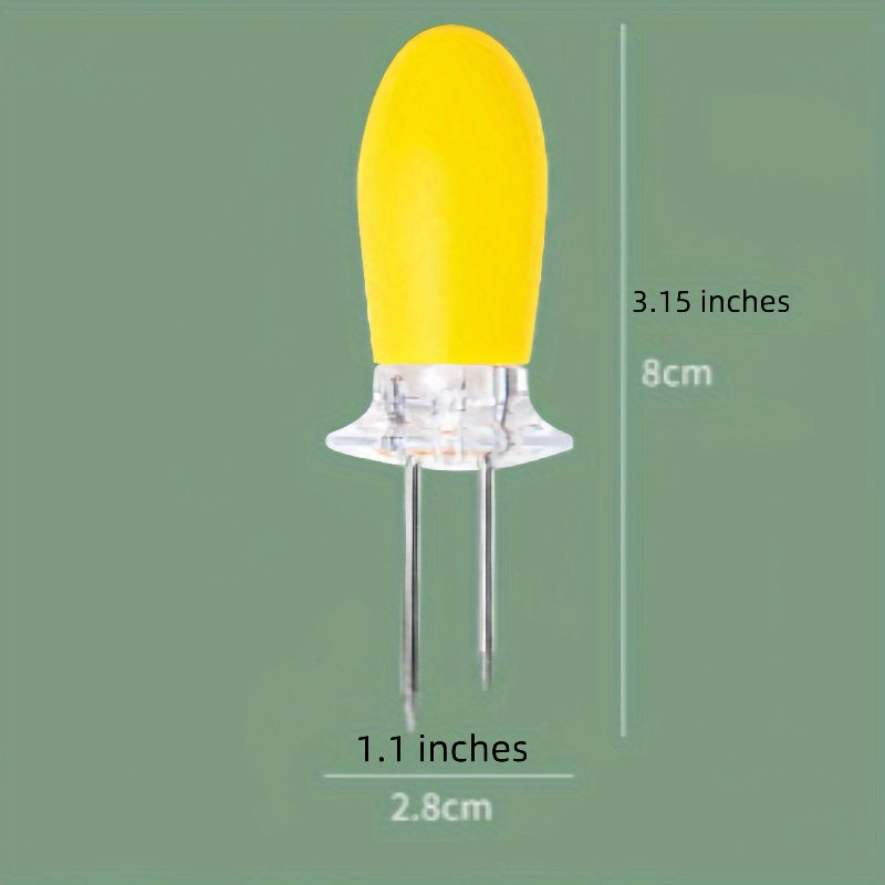 Barbekyu va piknik uchun yopishmaydigan tutqichli zanglamaydigan po'latdan yasalgan makkajo'xori uchi cho'ntaklari to'plami