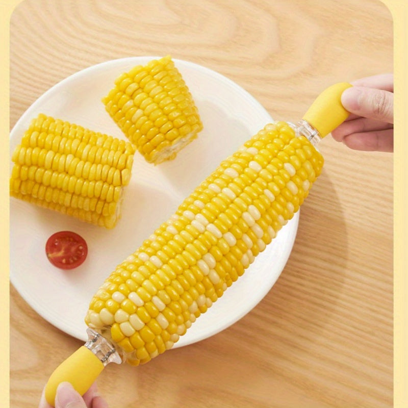 Barbekyu va piknik uchun yopishmaydigan tutqichli zanglamaydigan po'latdan yasalgan makkajo'xori uchi cho'ntaklari to'plami