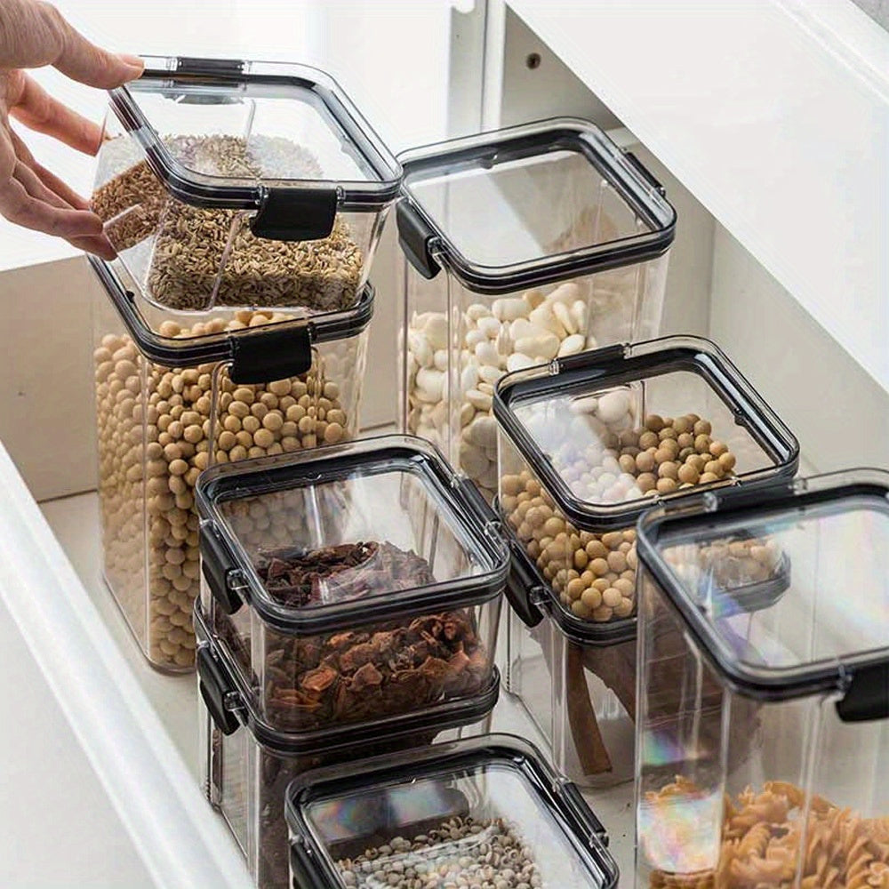Qopqog'li oziq-ovqat saqlash konteynerlari to'plami pantry va sovutgich uchun