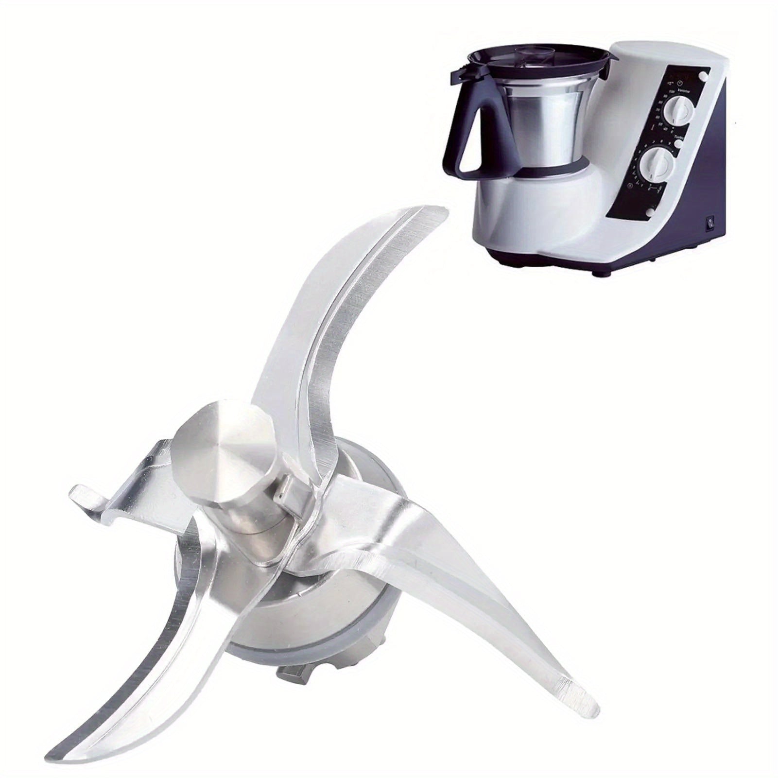 Thermomix TM31 yoki TM21 aralashtirish samaradorligini oshiring, Vorwerk kompaniyasining ushbu mustahkam zanglamaydigan po'latdan yasalgan aralashtirish pichoqi bilan. Oshxonangizda oziq-ovqat, muz va boshqa narsalarni aralashtirish uchun mukammal.