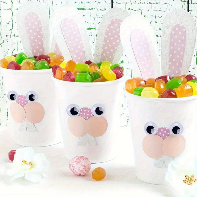 600 Self-Adhesive Craft Eyes in Black and White Plastic for Decorations and Creative Projects