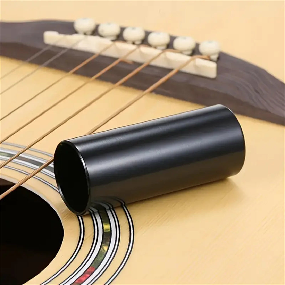 60mm Stainless Steel and Glass Guitar and Ukulele Finger Slide Black Transparent Golden Silver Grey