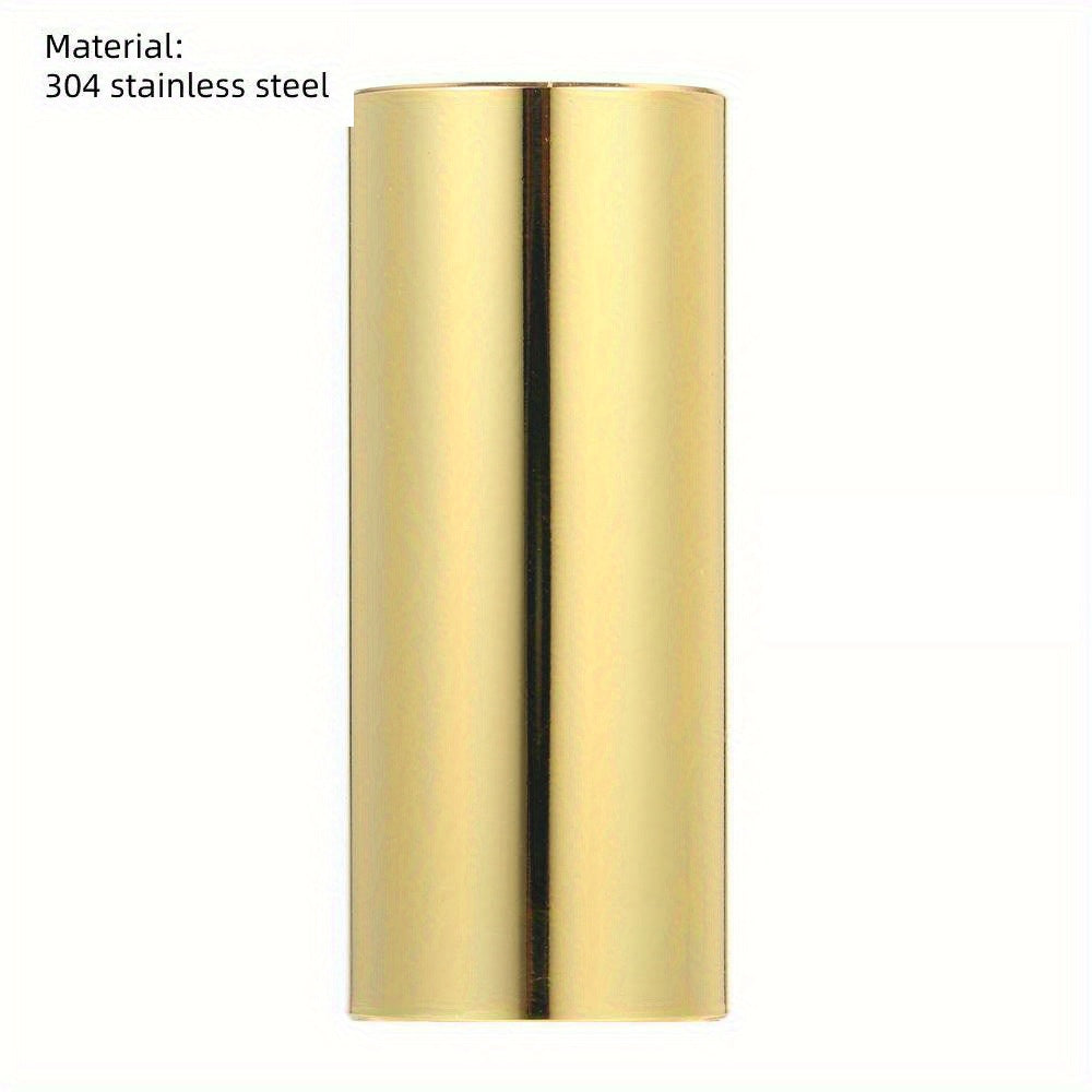 60mm Stainless Steel and Glass Guitar and Ukulele Finger Slide Black Transparent Golden Silver Grey