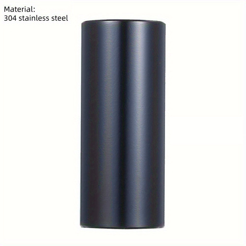 60mm Stainless Steel and Glass Guitar and Ukulele Finger Slide Black Transparent Golden Silver Grey