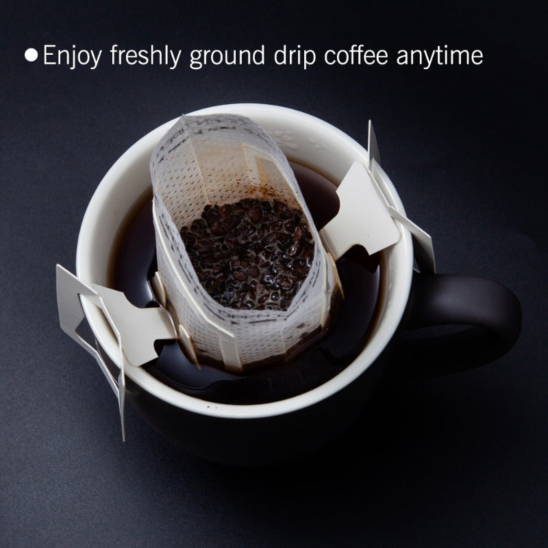 Bolsas desechables para filtro de café 100/200 piezas, a prueba de fugas, con oreja colgante para hogar y viajes