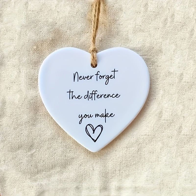 Acrylic Heart-Shaped Thank You Hanging Decoration for Midwives and Guests