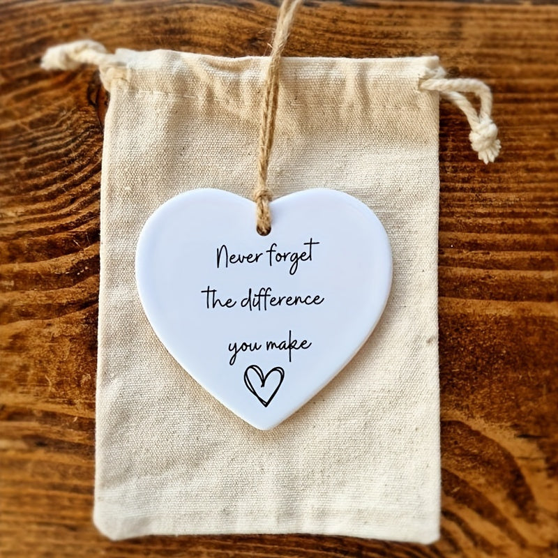 Akril yurak shaklidagi rahmat uchun osma bezaklar, hamshiralarga va mehmonlarga