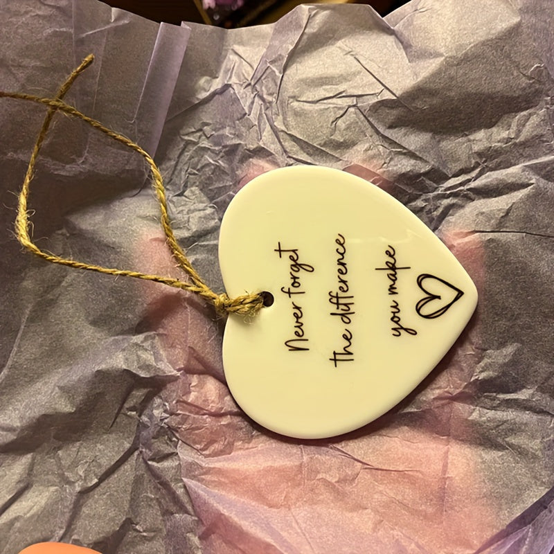 Akril yurak shaklidagi rahmat uchun osma bezaklar, hamshiralarga va mehmonlarga