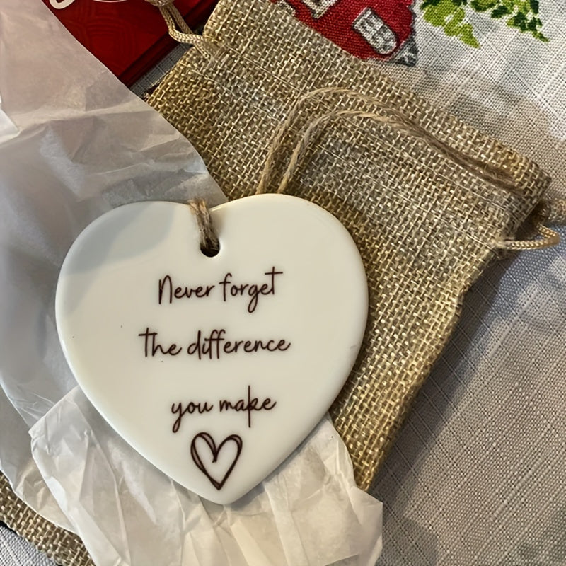 Acrylic Heart-Shaped Thank You Hanging Decoration for Midwives and Guests
