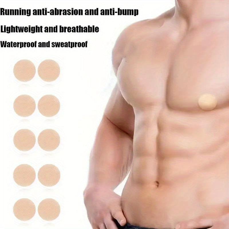 Pack of 100 Men's Disposable Nipple Covers Ultra-Thin Adhesive Stickers for Sports and Fitness