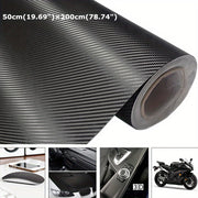 Vinilo adhesivo 3D de fibra de carbono autoadhesivo para coche motocicleta 50x200cm