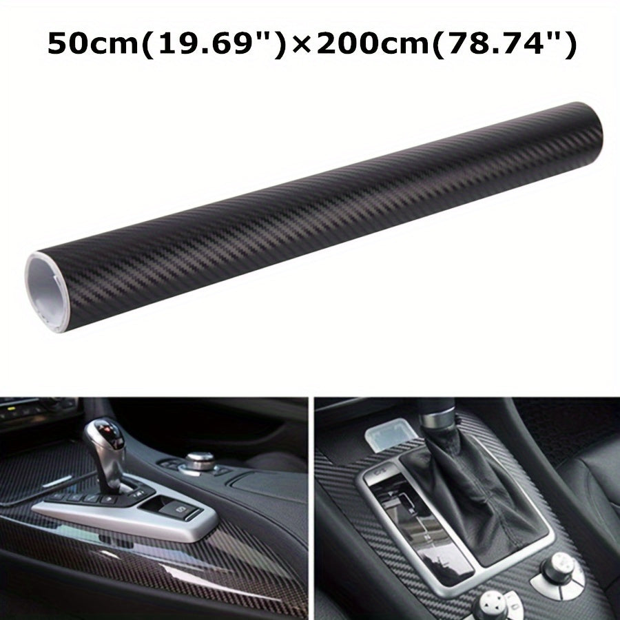 Vinilo adhesivo 3D de fibra de carbono autoadhesivo para coche motocicleta 50x200cm