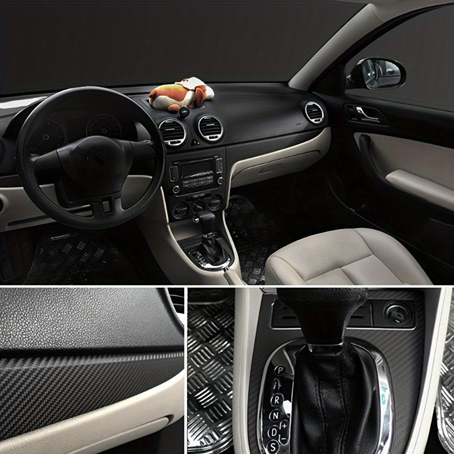 Vinilo adhesivo 3D de fibra de carbono autoadhesivo para coche motocicleta 50x200cm