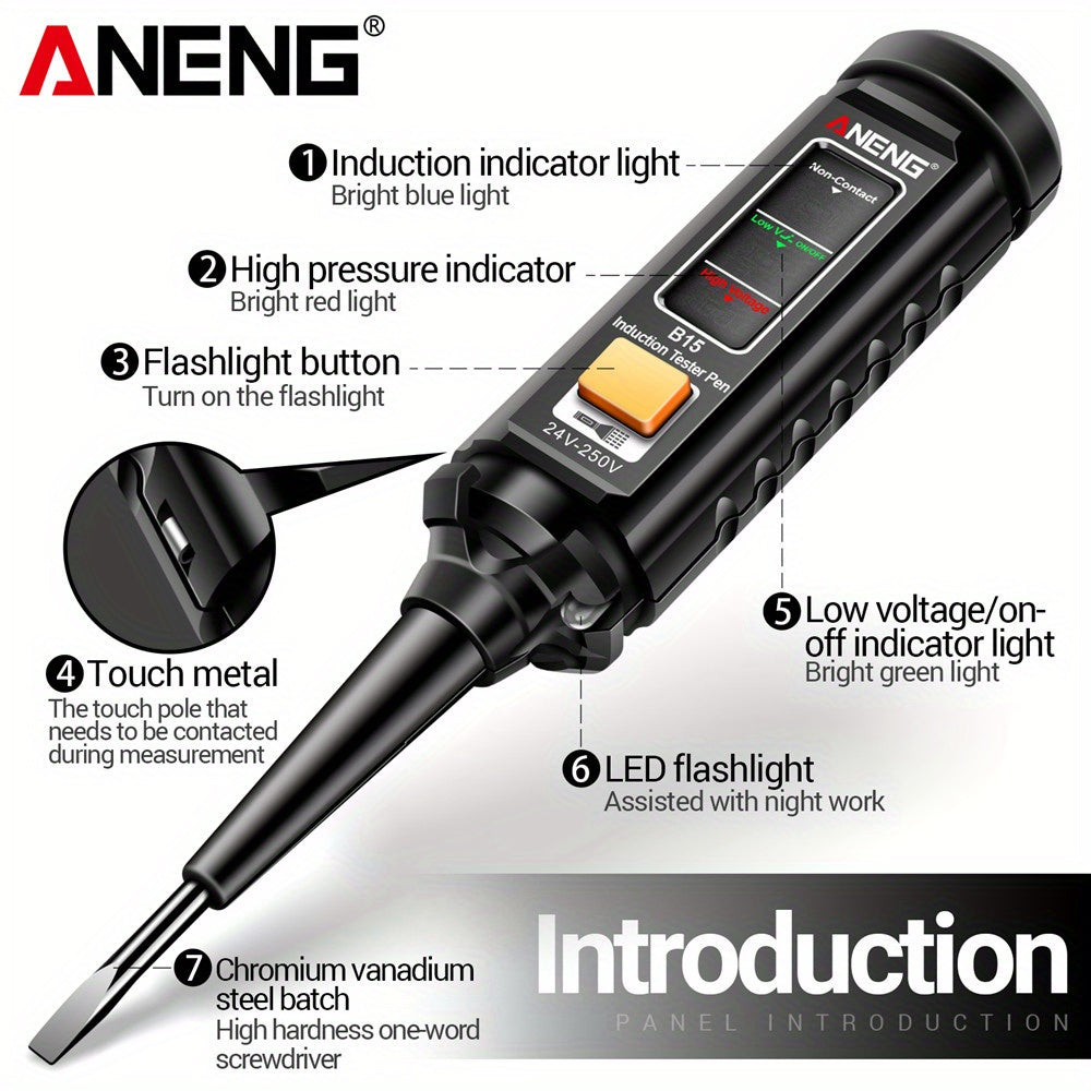 Electric Screwdriver Tester with Bright Color Light Line Detection and Multi-Function
