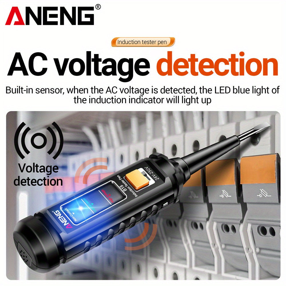 Electrician Voltage Tester Pen with LCD Display Insulated Screwdriver Line Breakpoint Detection