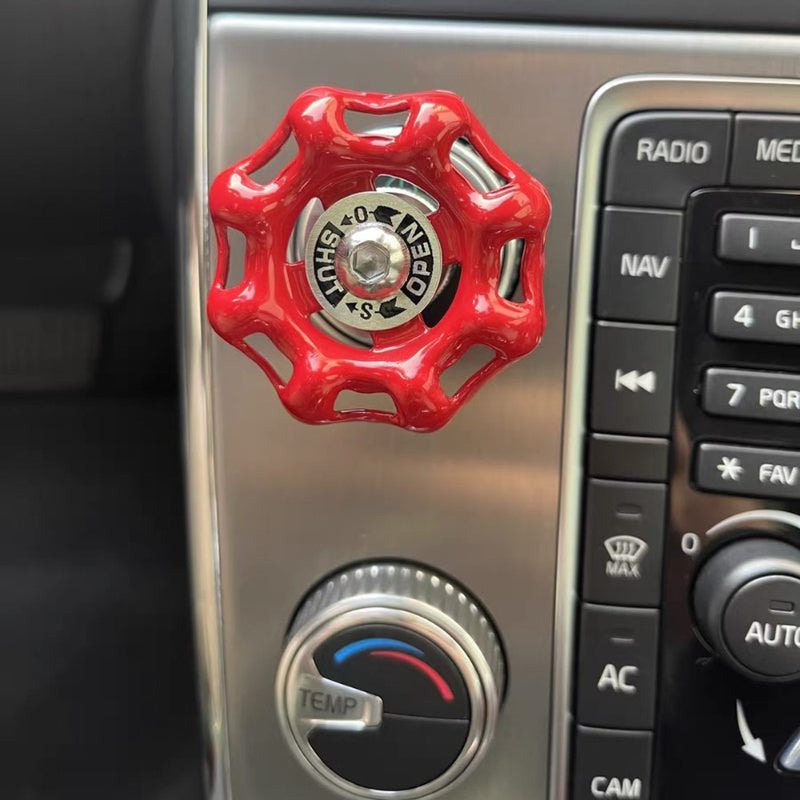 Retro Alloy Car Central Control Knob One-Button Start Stylish Interior Accessories