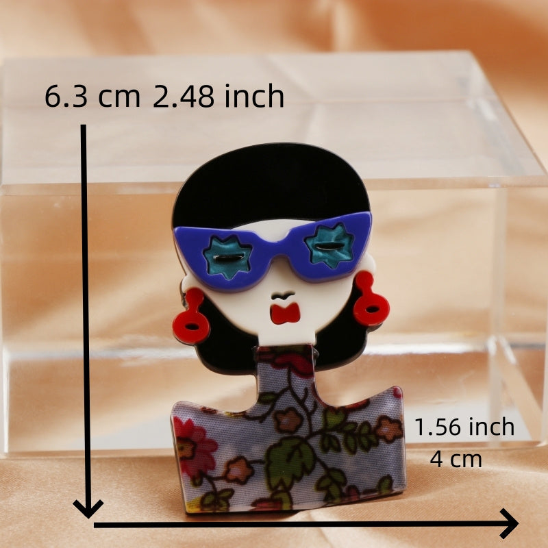 Красная акриловая брошь в форме животного - уникальное модное заявление с классическим дизайном, подходящим как для мужчин, так и для женщин, идеально подходит для формальных или повседневных нарядов.