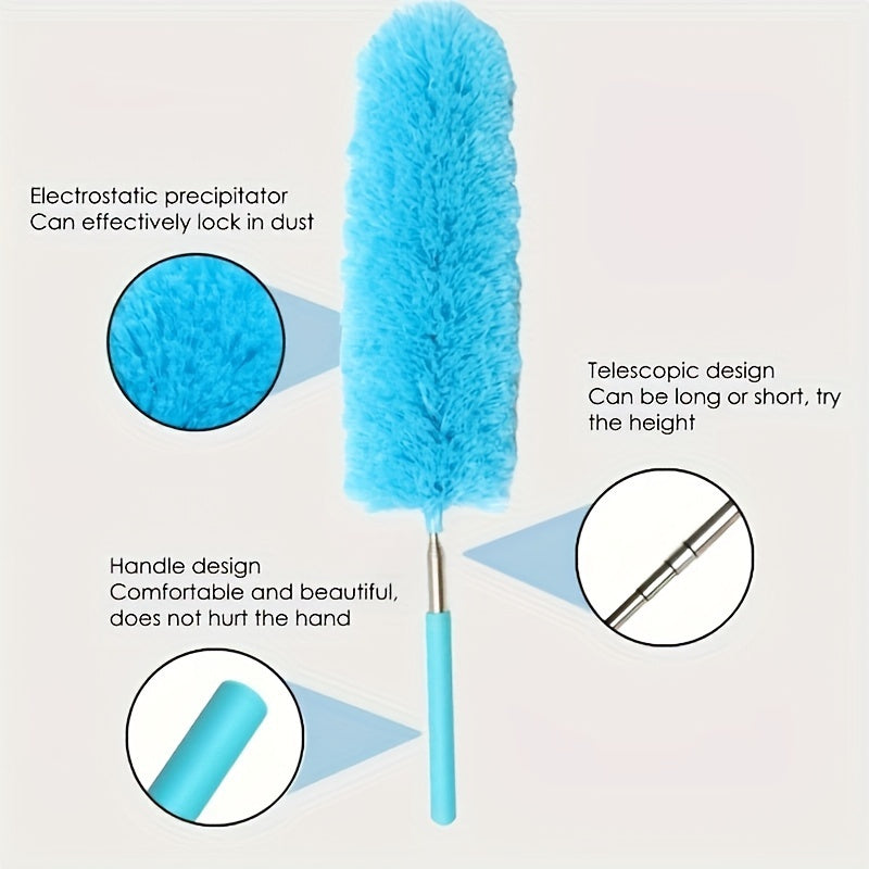 Microfiber Duster with Telescopic Handle for Ceiling Fans and Home Cleaning