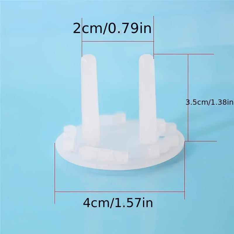 5 Pack Panda Face Outlet Covers White Rubber Wall Socket Protectors