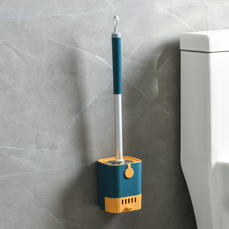 Wall-Mounted Toilet Brush Set with Flexible Handle for Bathroom Cleaning