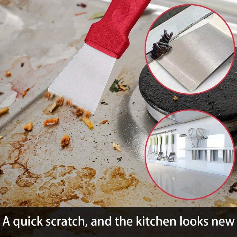Multi-Functional Stainless Steel Scraper for Ice, Kitchen, Range Hood Cleaning