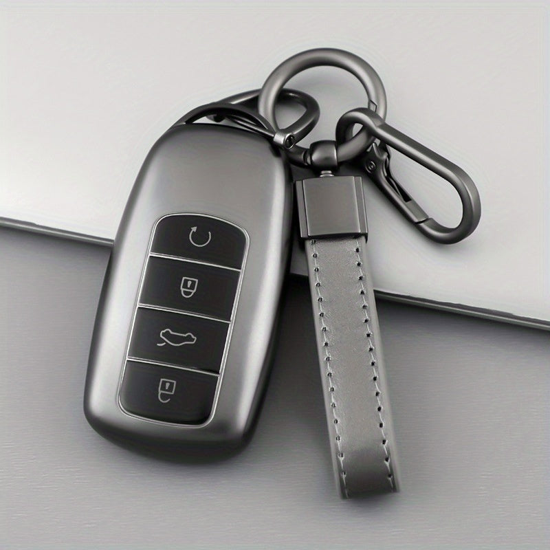 Universal TPU Key Fob Cover with Keychain for Car Remote Protective Shell