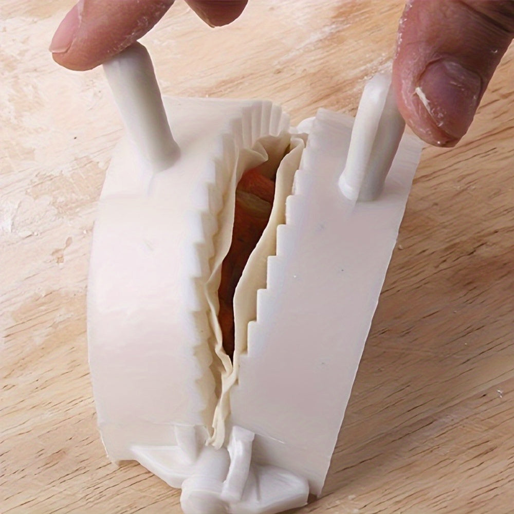 3 ta qo'lda dumpling qoliplari to'plami, oson xamir bosuvchi, uyda tayyorlangan dumplinglar uchun plastik qisqich asboblari