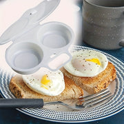Plastic Egg Poacher 2-Cup Round Reusable Steamer for Breakfast and Omelettes