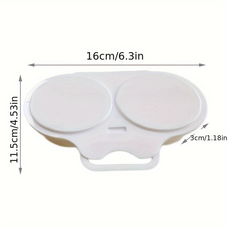 Plastic Egg Poacher 2-Cup Round Reusable Steamer for Breakfast and Omelettes