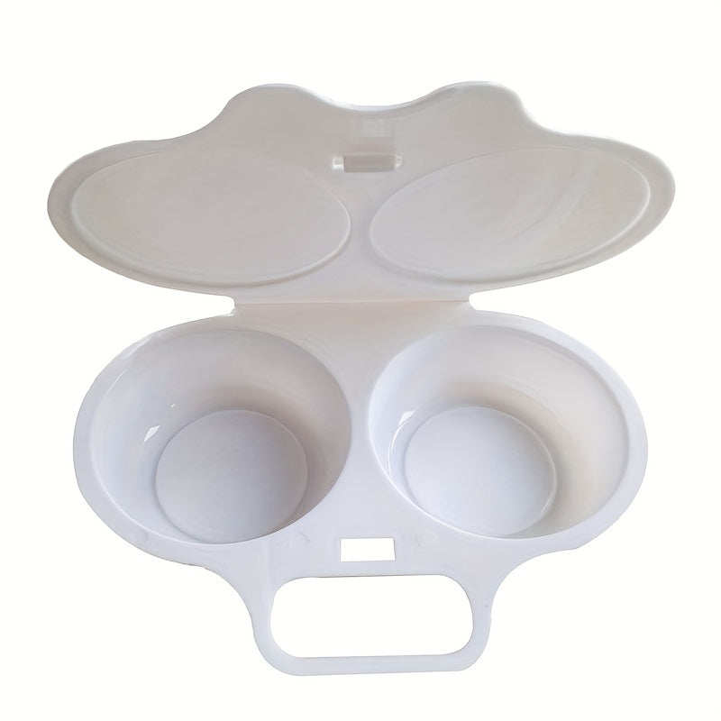 Plastic Egg Poacher 2-Cup Round Reusable Steamer for Breakfast and Omelettes