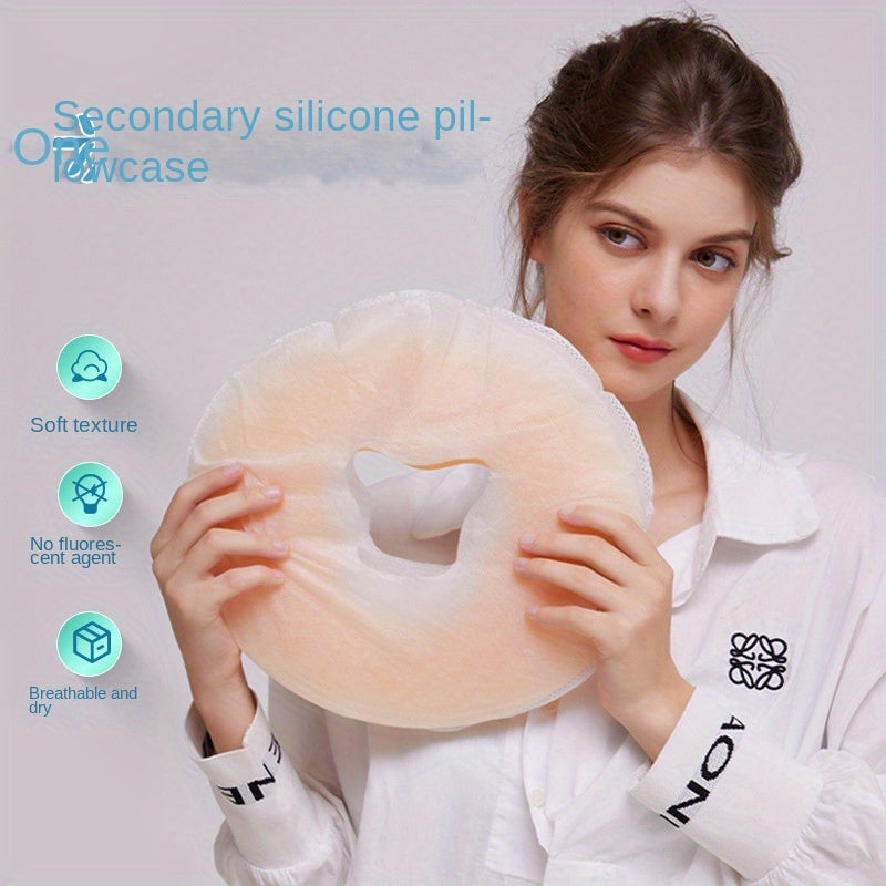Disposable Waterproof Pillow Covers Pack of 10 Non-Woven Fabric for Home Hotel Hospital Use