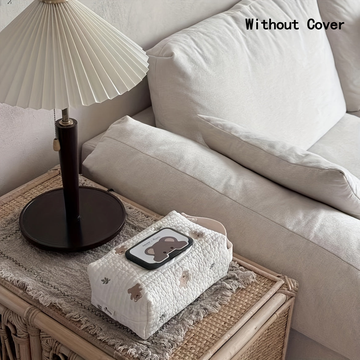 Yoshlar va uyda foydalanish uchun mo'ljallangan, katta sig'imga ega va tugallanmagan dizaynga ega, polyester tolalaridan tayyorlangan, qopqoqi buriladigan portativ sayohat mato ushlagichi.