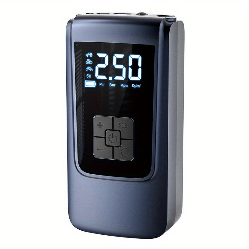 Portable Car Tire Inflator with Digital Display and LED Light