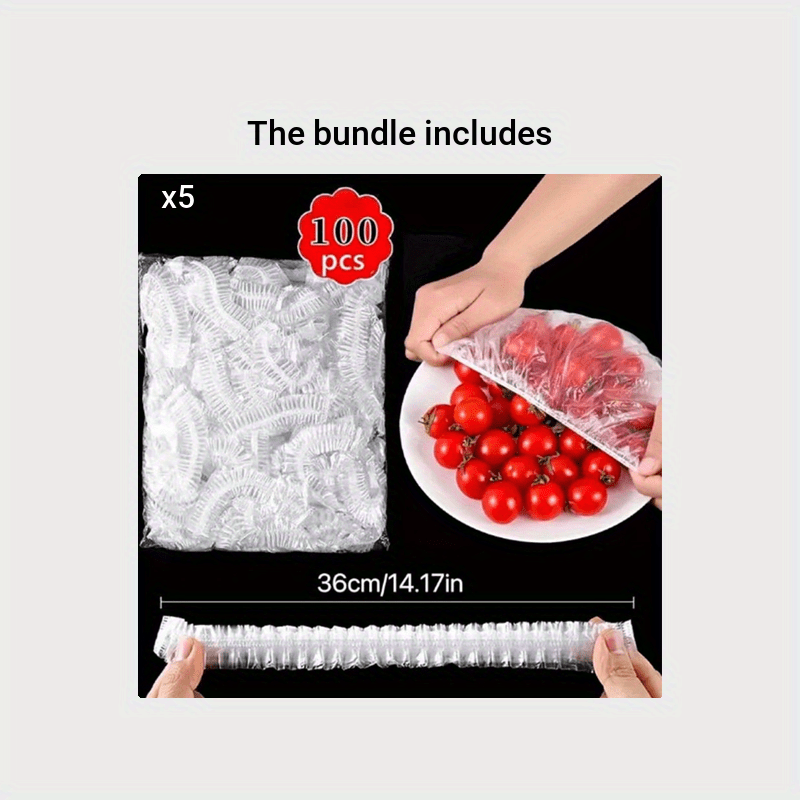 100 piezas de film plástico de colores de grado alimentario PE para almacenamiento de alimentos y uso en la cocina