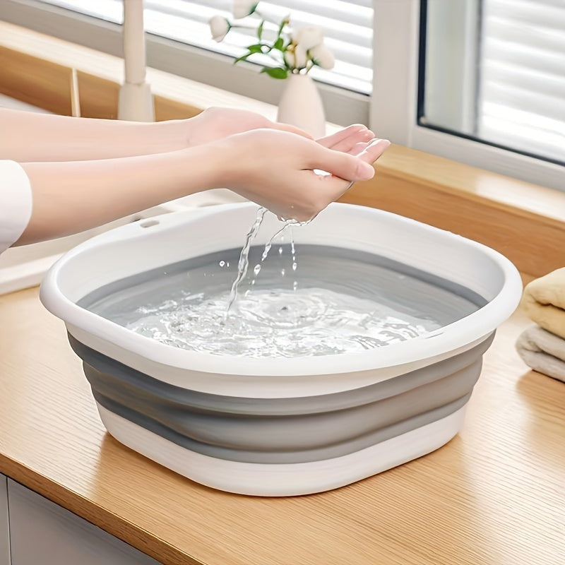 Foldable Portable Sink Basin for Camping and Home Foot Wash Gray