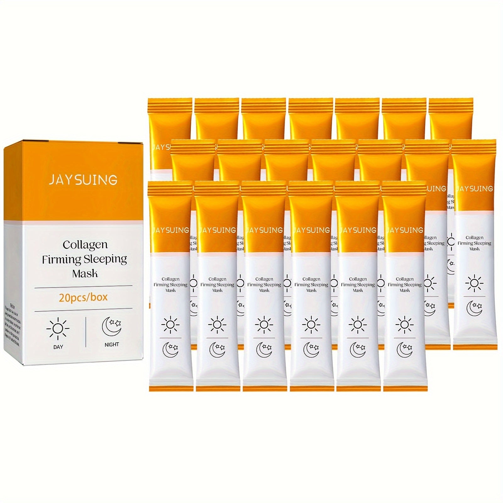 20-Piece Collagen Sleep Facial Mask Set for Moisturizing Firming Brightening Skin