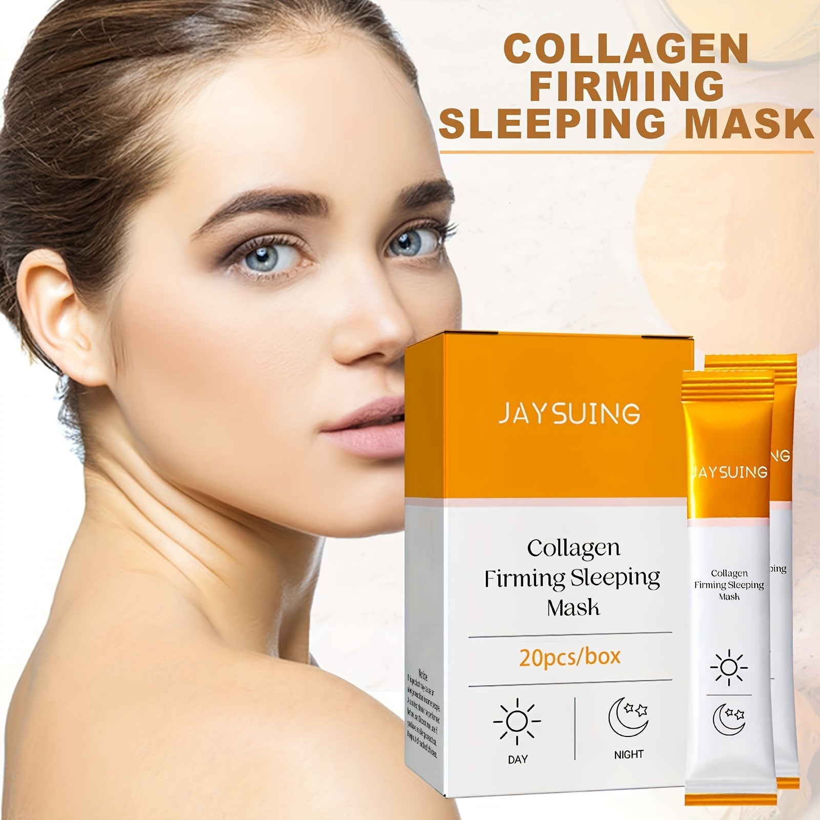 20-Piece Collagen Sleep Facial Mask Set for Moisturizing Firming Brightening Skin