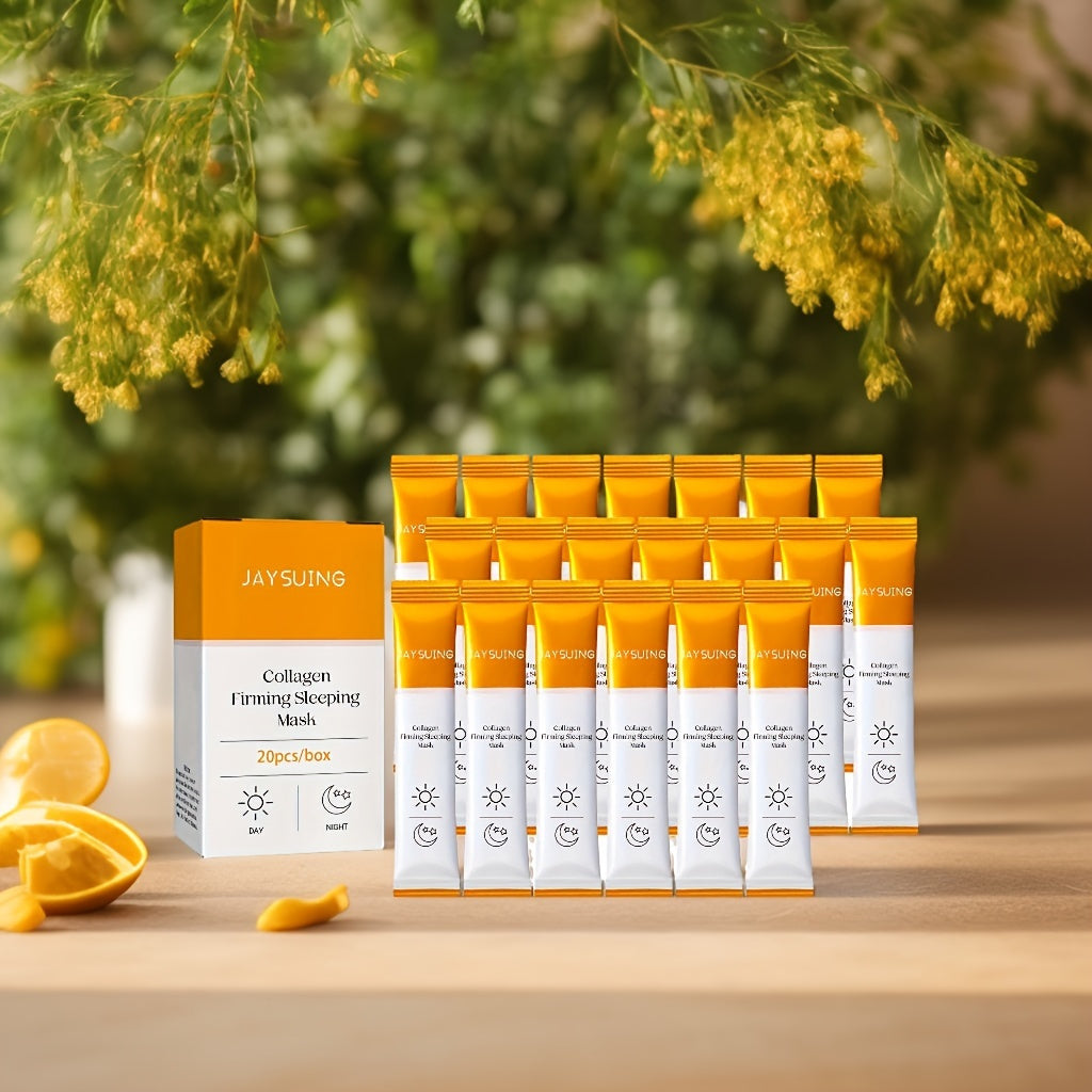 20-Piece Collagen Sleep Facial Mask Set for Moisturizing Firming Brightening Skin